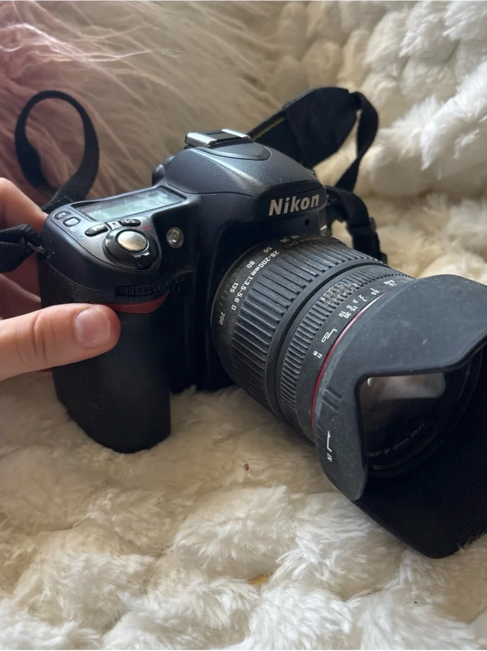 Nikon D80 10.2MP DSLR Camera Bundle with Zoom Lens, Strap, and Lens Hood